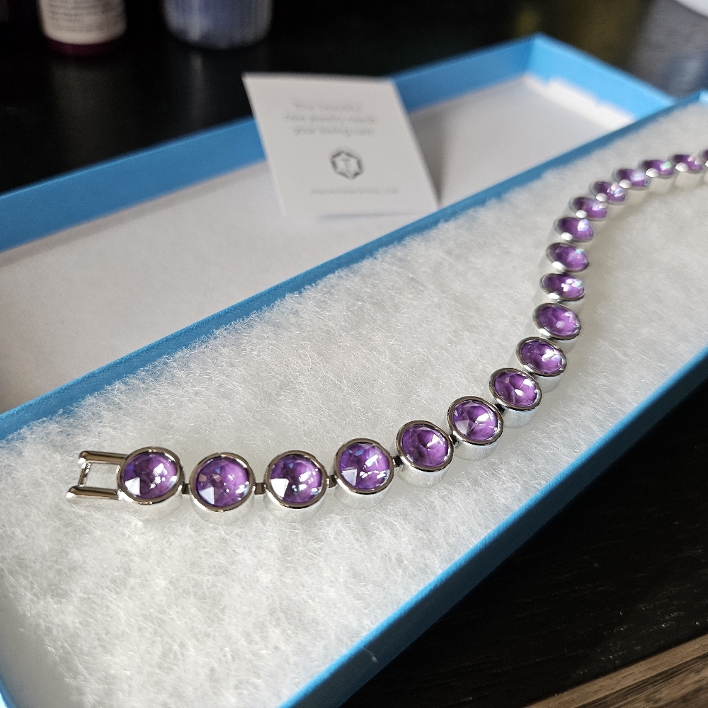 Touchstone Crystal Purple Ignite Ice Braclet New In Box - Picture 2 of 12